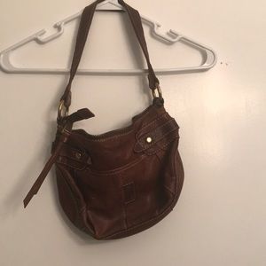 Brown Fossil slouchy hobo bag